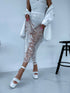 Flitter skirt "POWDER A01" - WHITE